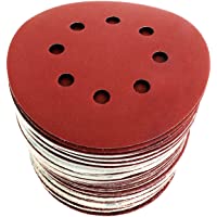 S&amp-R Discos de Lija 125 mm con Velcro Papel abrasivo autoadhesivos. 60pzs: Grano cada 10 x 40-60-80-120-180-240 8…